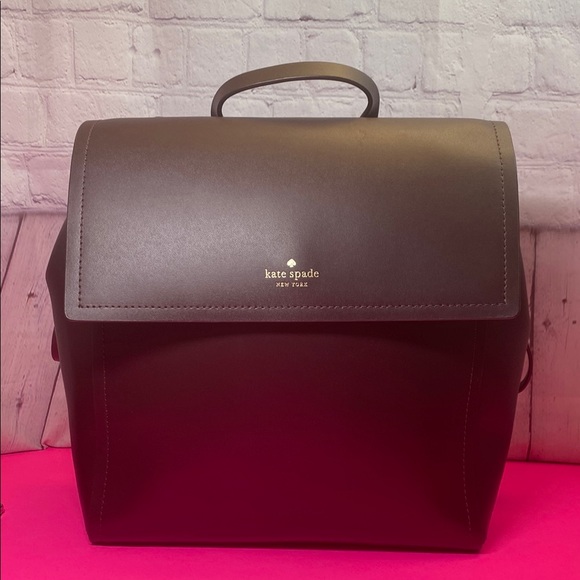 kate spade Handbags - Kate Spade New York NWOT Backpack Burgundy Leather Gold HDWRE 14x12x4.5”